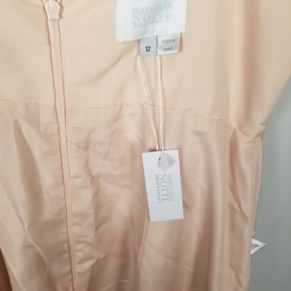 NWT Marchessa Notte Bridesmaid Gown Pink Blush Sz 12 - Picture 2 of 7